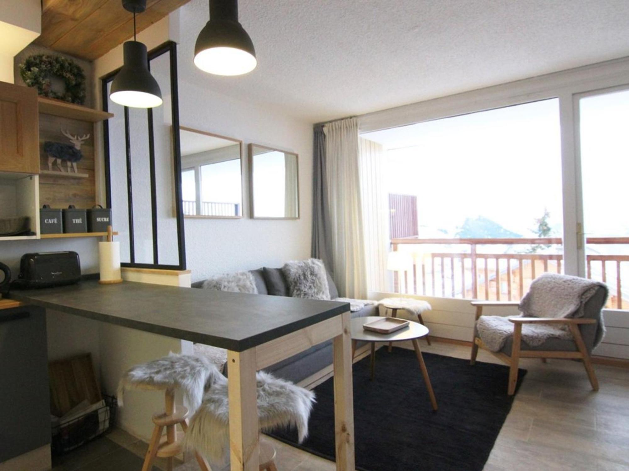 Apartament Charmant Studio 4 Pers Avec Balcon, Parking Et Acces Pistes - Alpe D'Huez - Fr-1-405-134 Zewnętrze zdjęcie