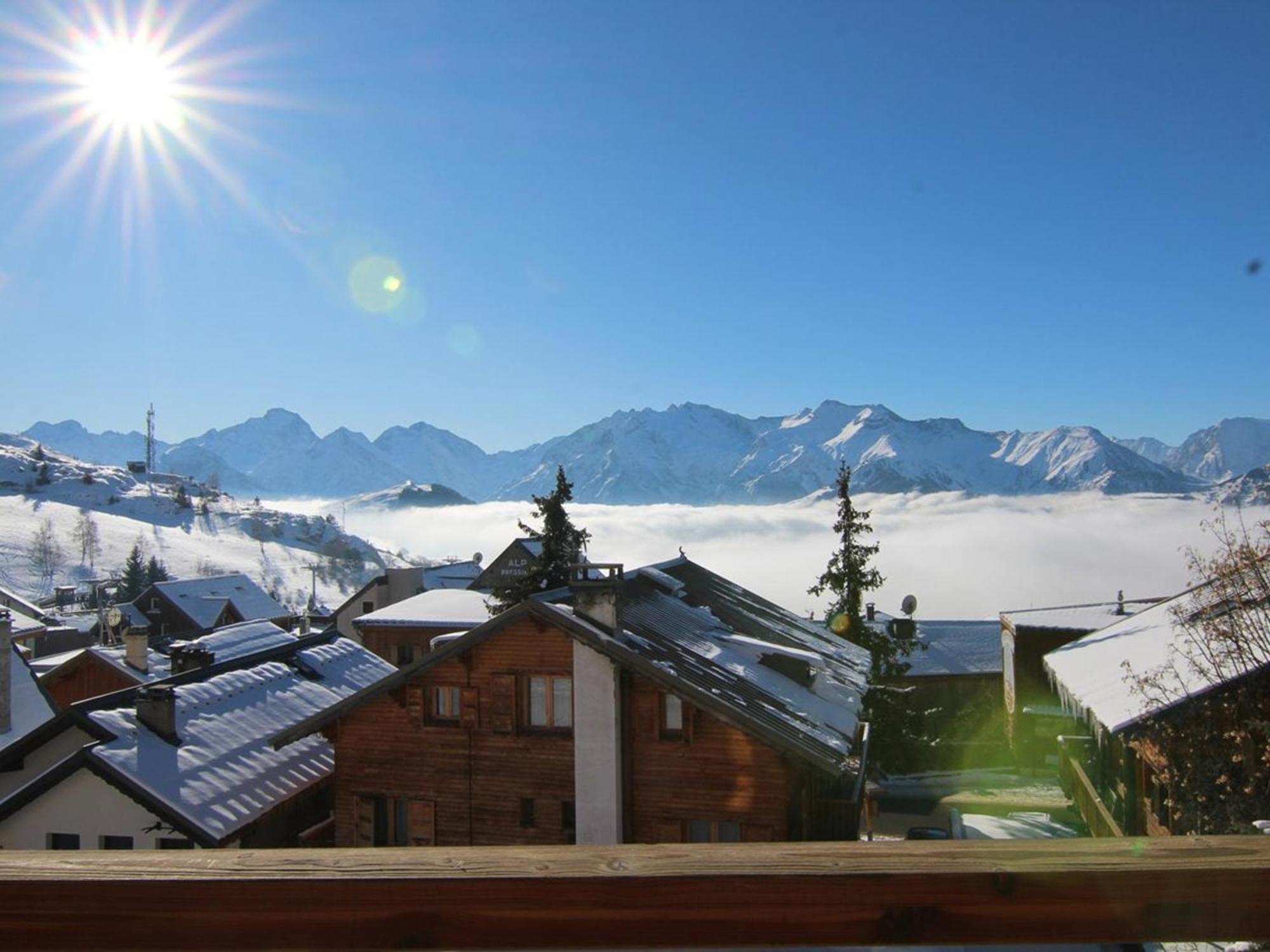 Apartament Charmant Studio 4 Pers Avec Balcon, Parking Et Acces Pistes - Alpe D'Huez - Fr-1-405-134 Zewnętrze zdjęcie